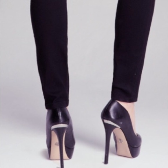 BEBE Back Zip Tuxedo Skinny Pants-00 - Picture 4 of 7